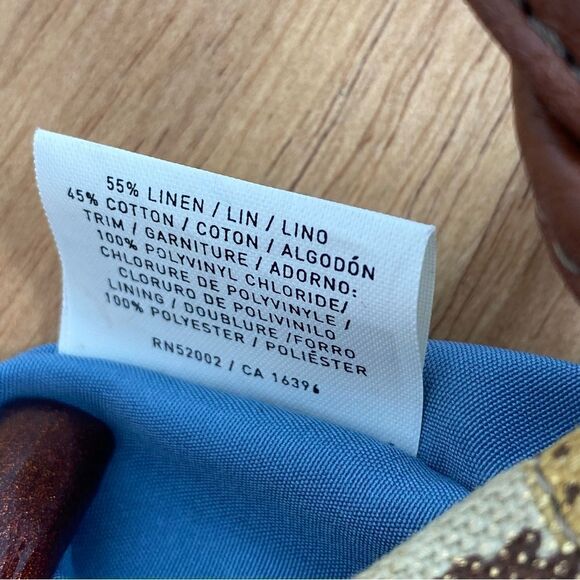 Liz Claiborne Linen Canvas Paisley Floral Shoulder Mini Hobo Bag - Picture 14 of 16